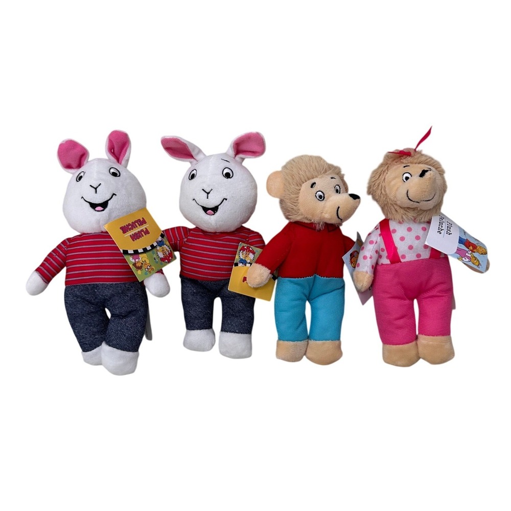PBS Kids Plush Buster Baxter Arthur Berenstain Bears Lot 4 Stuffed Animal Toy